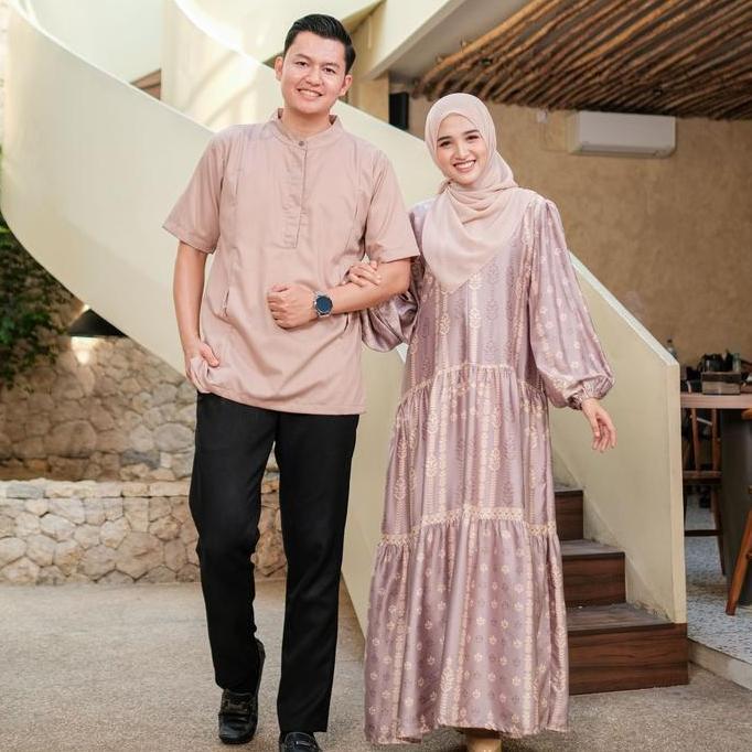 Kalsandfrey Drupala Family Set Gamis Koko Set Kembar Couple Keluarga Set Pakaian Keluarga