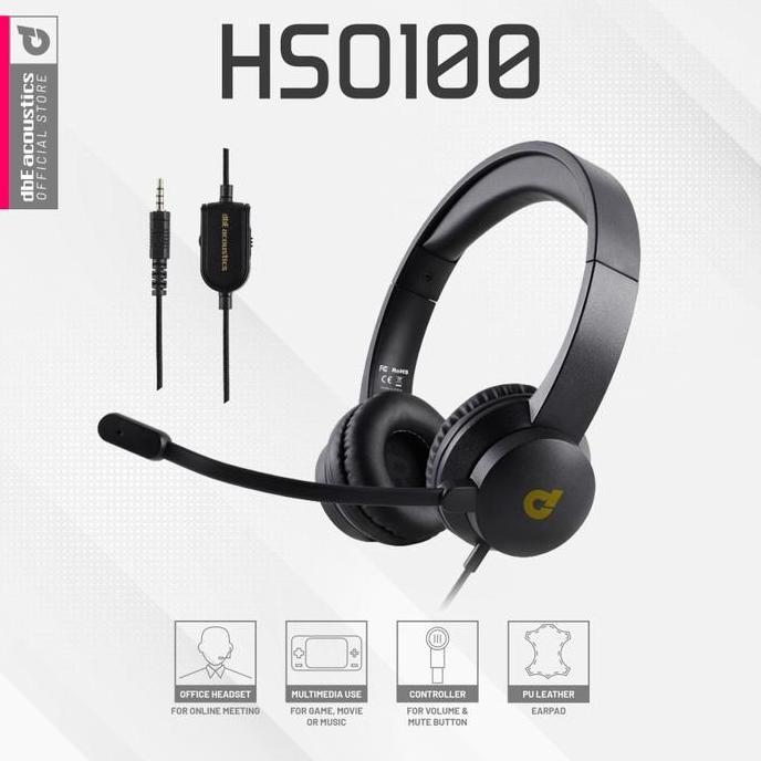 dbE HSO100 Comfortable Office Headset Microphone (TERBAIK) (TERBARU) (TERMURAH)