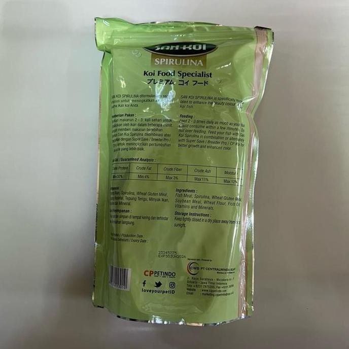 CP SANKOI SPIRULINA 1 kg Pakan WARNA untuk Ikan Koi