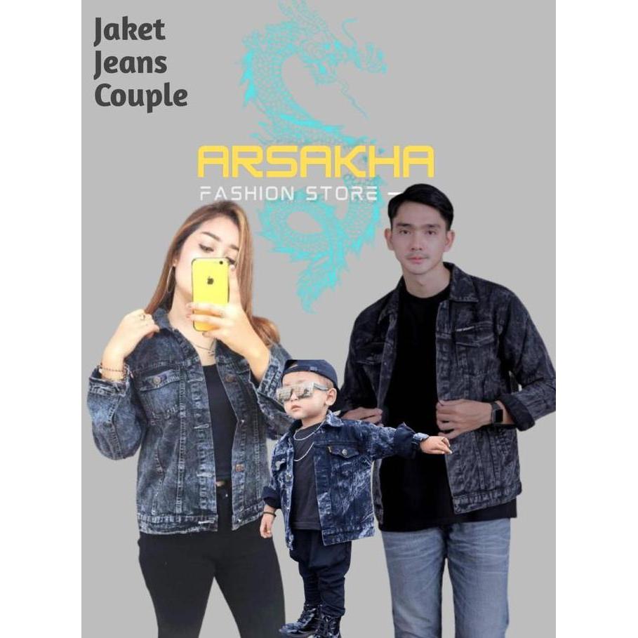 Jaket Jeans Couple Keluarga / jaket couple ayah ibu anak / jaket couple pasangan / jaket couple ibu 