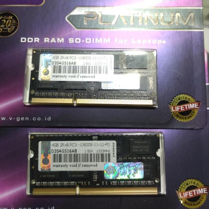 RAM SODIM V-GEN DDR3 4GB PC10600