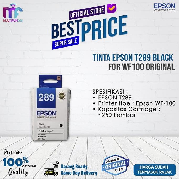 DS295 - Tinta Epson T289 WF100 Black For Printer WF-100
