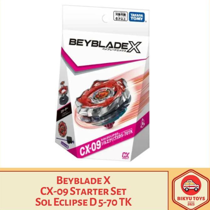 Beyblade X CX-09 Sol Eclipse D 5-70 TK Bit Turn Kick Starter Set Takara Tomy Spinning Top Gasing Gan