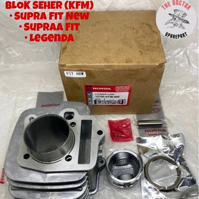 Blok Seher(Kfm) + Piston Buat Motor Supra Fit New, Supra Fit, Legenda Original Dan Terpercaya