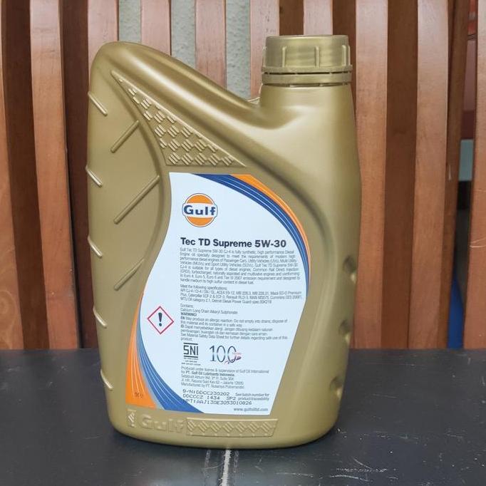 Gulf Tec TD Supreme SAE 5W-30 5w30 CJ4 CJ-4 Oli Mesin Diesel