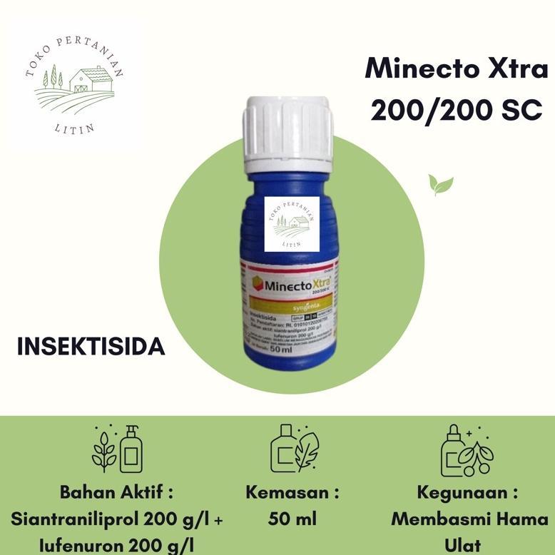 Bisa Cod Minecto Xtra 200/200 Sc - 50 Ml (Insektisida) Membasmi Hama Ulat Bahan Aktif Ganda .