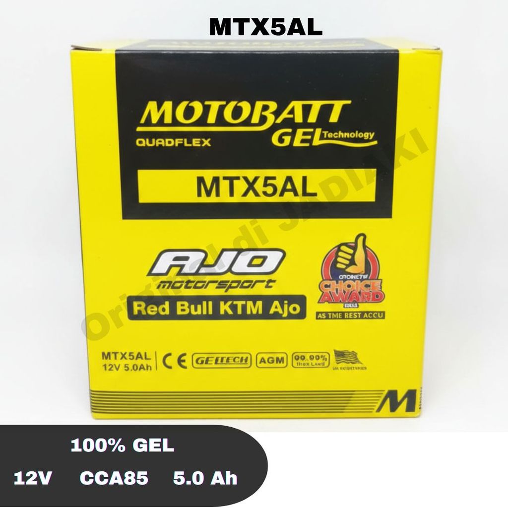 Aki Motor Gel MTX5AL - Aki Motor Karbu
