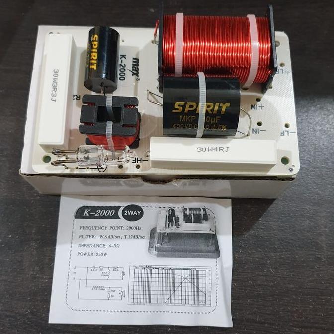 crosover pasif 2 way K2000 , crosover 2 way pasif K 2000