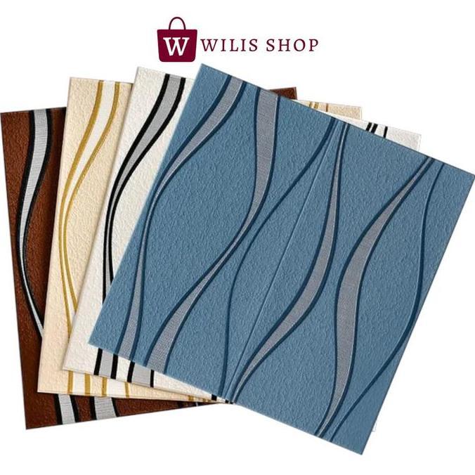 [COD] WALLPAPER FOAM 3D MOTIF GELOMBANG WALLPAPER DINDING WALLFOAM MEWAH TERMURAH