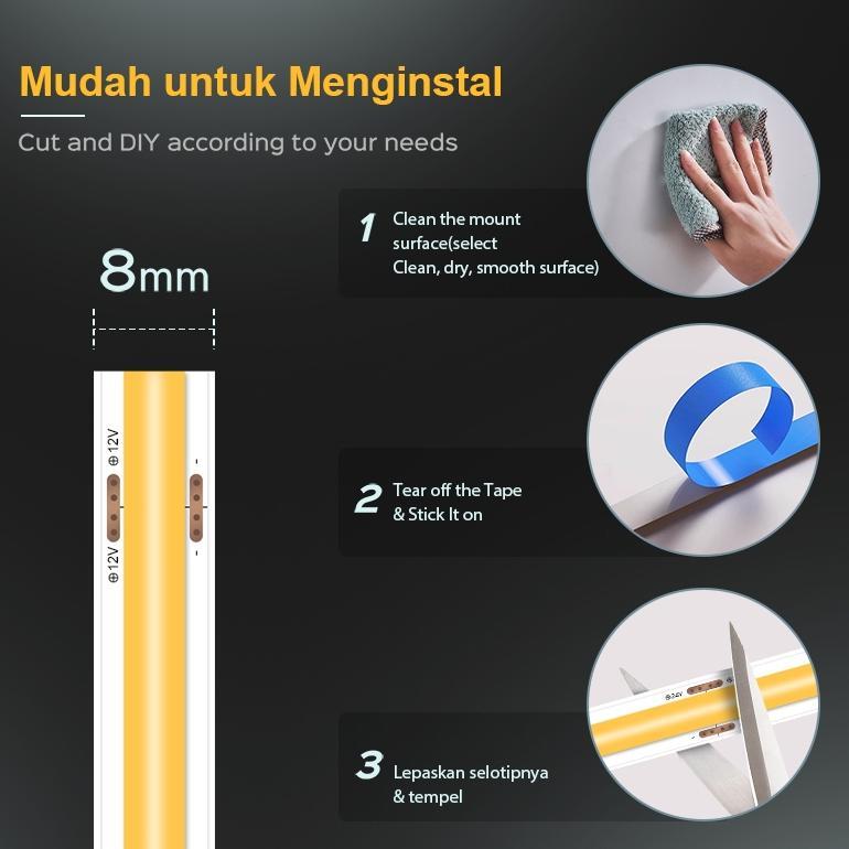 HOT PRODUCT LED STRIP COB 24V 10 METER 320 LED 12 WATT PER METER 3000K/4000K/6000K