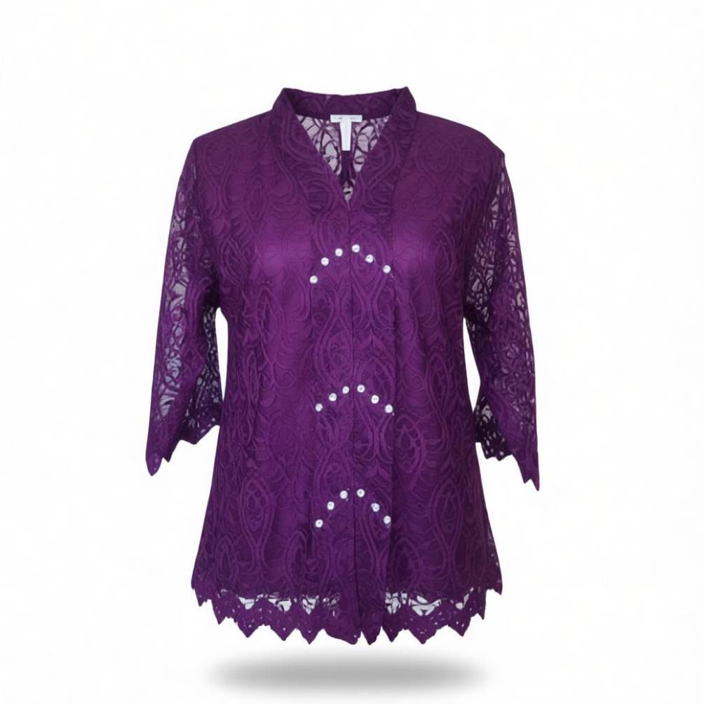 NEW 02 Murah Dan COD Blus brokat kebaya kartini kancing depan cantik halus lembut dan elegan