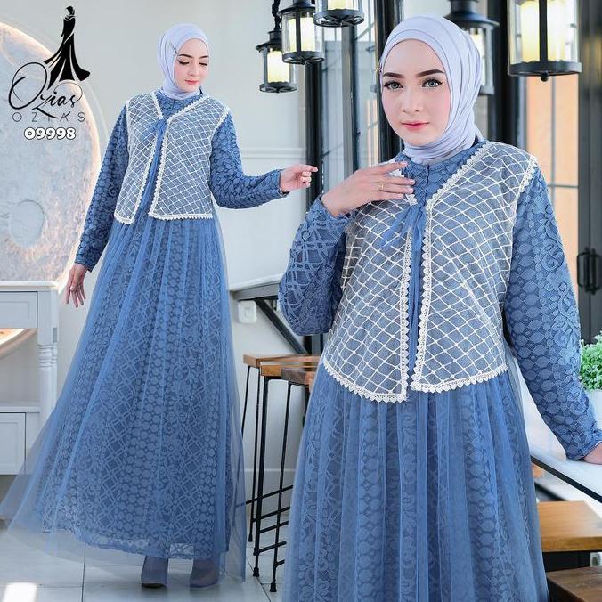 GAMIS OZIAS BROKAT FIMELA 09998 I Gamis Kondangan Pesta I Gamis Wisuda Cantik