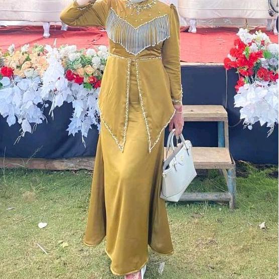 Longdress muslim Bridesmaids mewah dan elegan cantik dan anggun bahan satin silk maxmara premium var