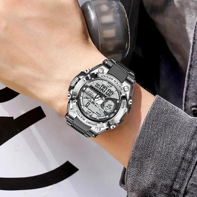 DI164 - LIGE 2022 terbaru original jam tangan pria fashion digital jam tangan