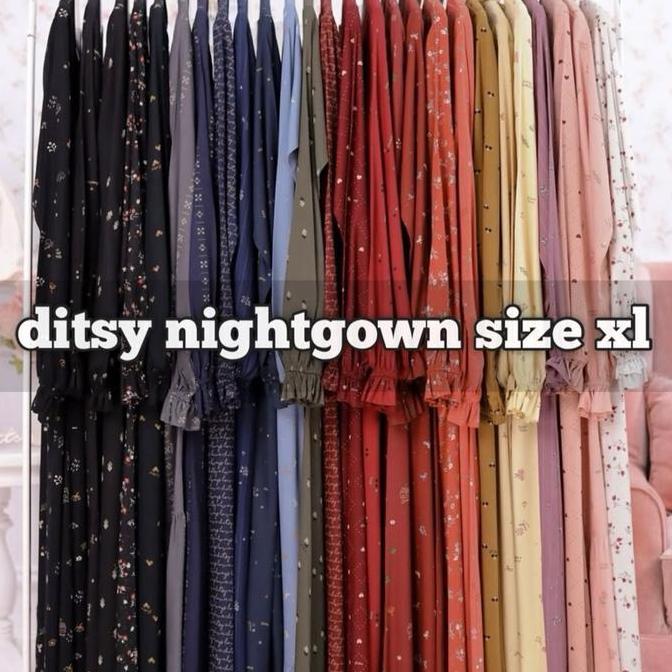 DITSY OFFICIAL 2025 DITSY NHTGOWN 2025 DITSY NHTGOWN Muslim Wanita Syari Dress Motif