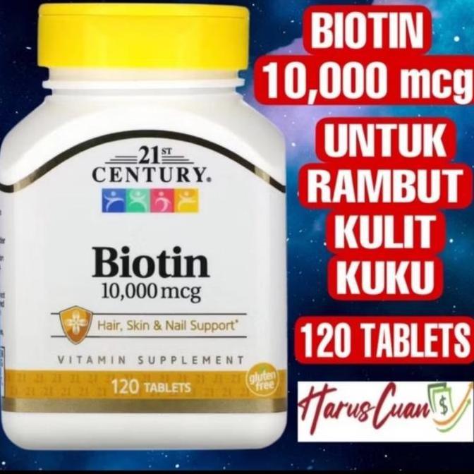 21st Century Biotin 10,000 mcg hair skin nails rambut kulit kuku