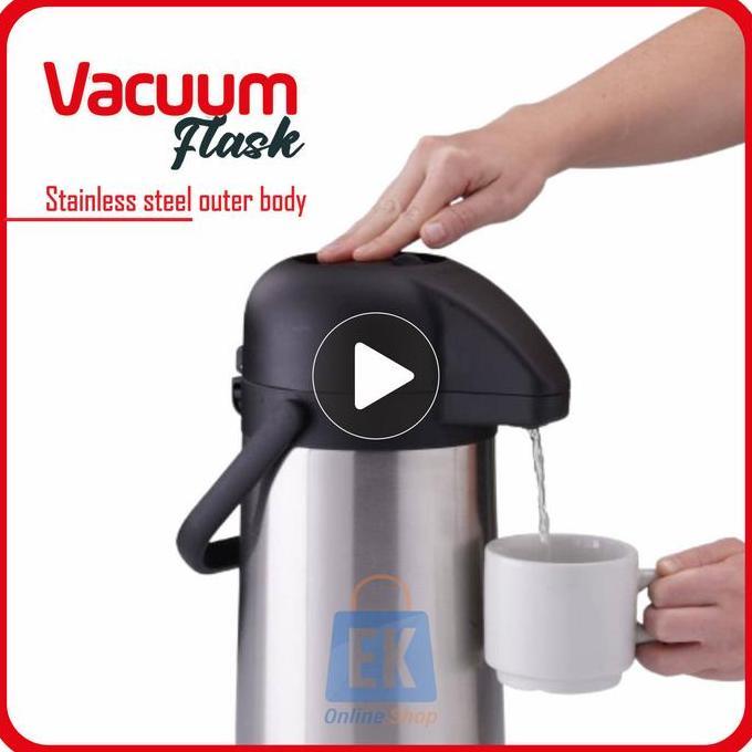 Termos Air Panas Stainless KIMITSU | Termos Tekan | Termos Pencet | Termos Tekan 2 Liter | Termos Pe