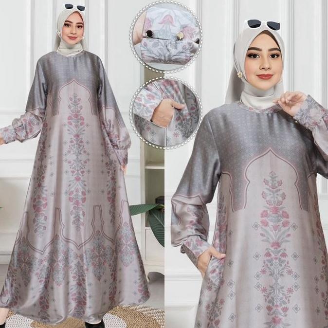 [ SET HIJAB ]SAVANA DRESS |GAMIS LEBARAN ARMANY SILK |GAMIS SUTRA SILK|GAMIS SILK PREMIUM Muslim Pan