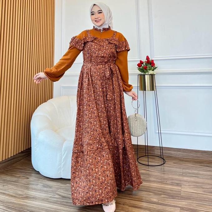Felicia Dress Gamis Simple Cantik wanita Muslim