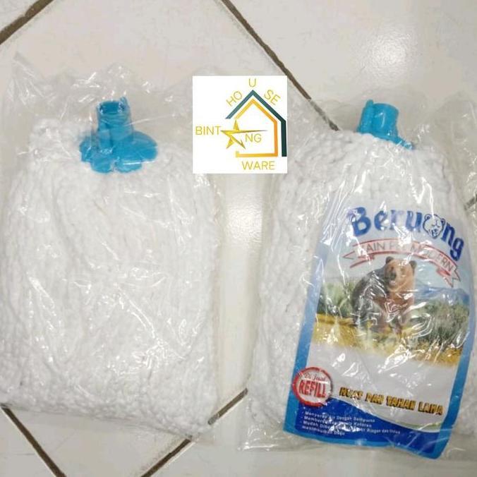 REFIL PEL BULAT BERUANG - REFIL PEL KECIL MICROFIBER BULAT BERUANG - KAIN PEL - REFILL PEL LANTAI - 
