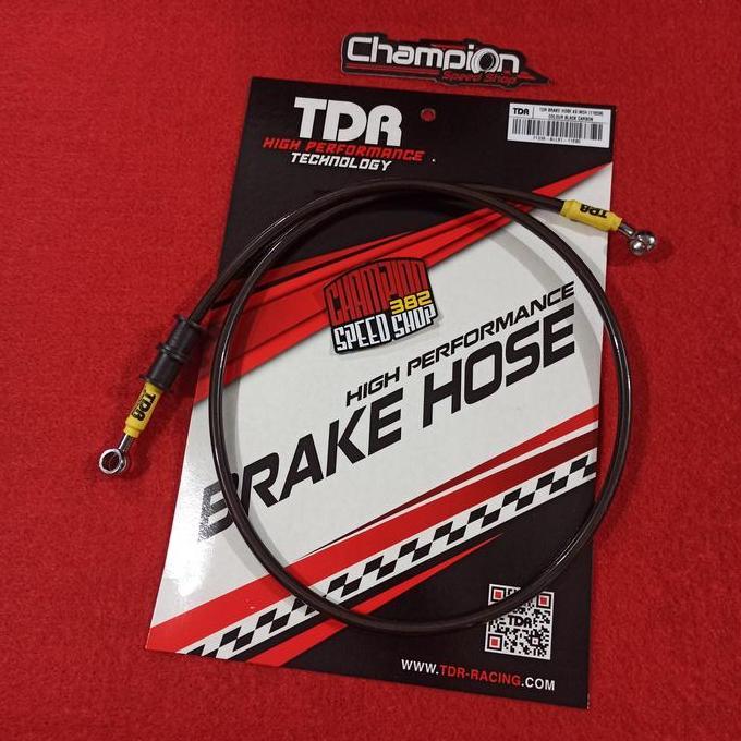Selang Rem Depan TDR 110cm 110 cm Black Carbon NMAX Old NON ABS