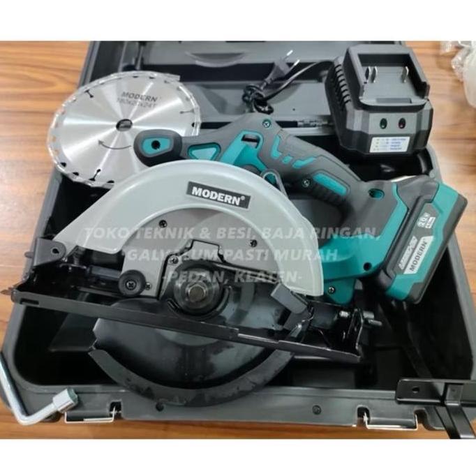 Cordless Circular Saw M60 MODERN  M-60 Mesin Gergaji Kayu Baterai 7 Inch