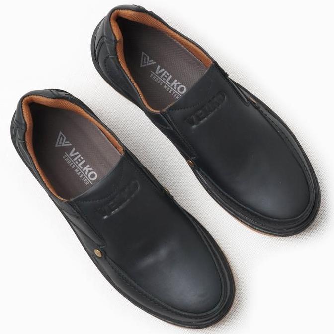 [NEW ARRIVAL] / Sepatu Slip on Kulit Sapi Asli Original Velko Flat Shoes Pria flat  shoes sepatu  co