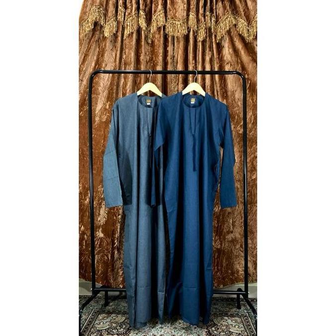 DBI - Baju Jubah Gamis Sultan Motif Dubai Pria Model Arab Saudi Maroko