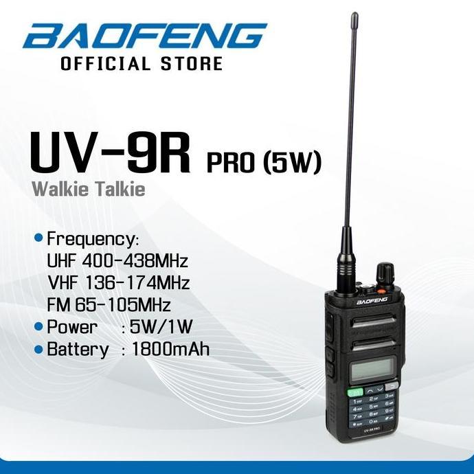 BAOFENG UV-9R PRO (5W) Walkie Talkie HT - Baofeng Indonesia