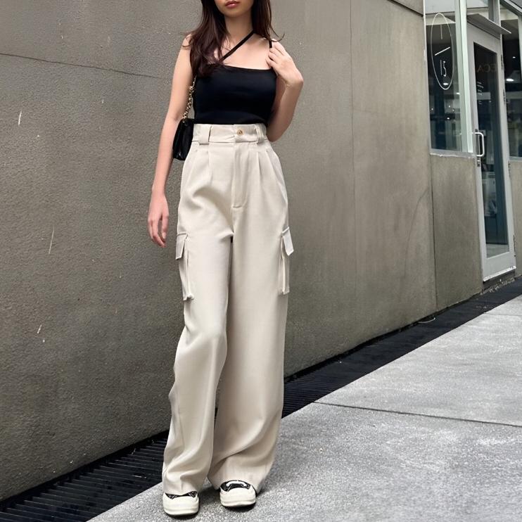 PREMIUM CELANA CARGO WANITA HIGHTWAIST PREMIUM  || CARGO PANTS WANITA || CELANA CARGO WANITA JUMBO