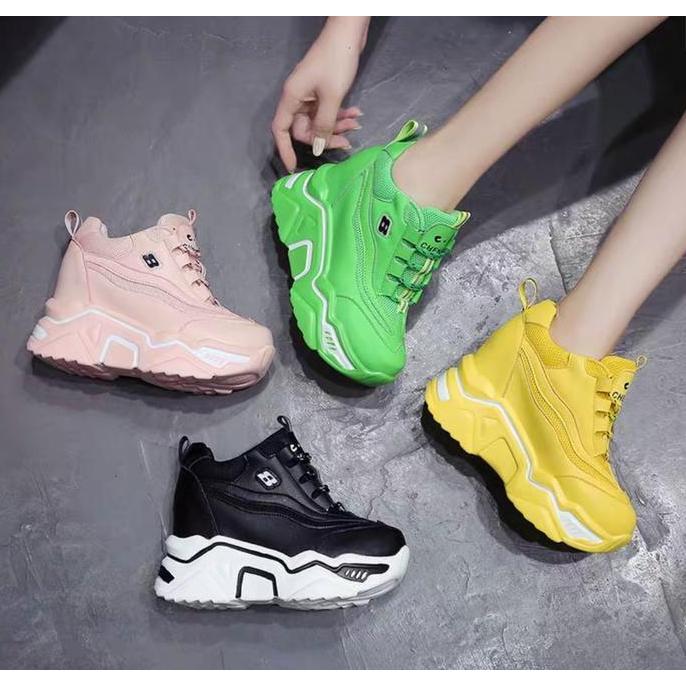 Tahan Lama Sepatu Boots Hak Dalam Wanita Fashion Tinggi 7 Cm As 106