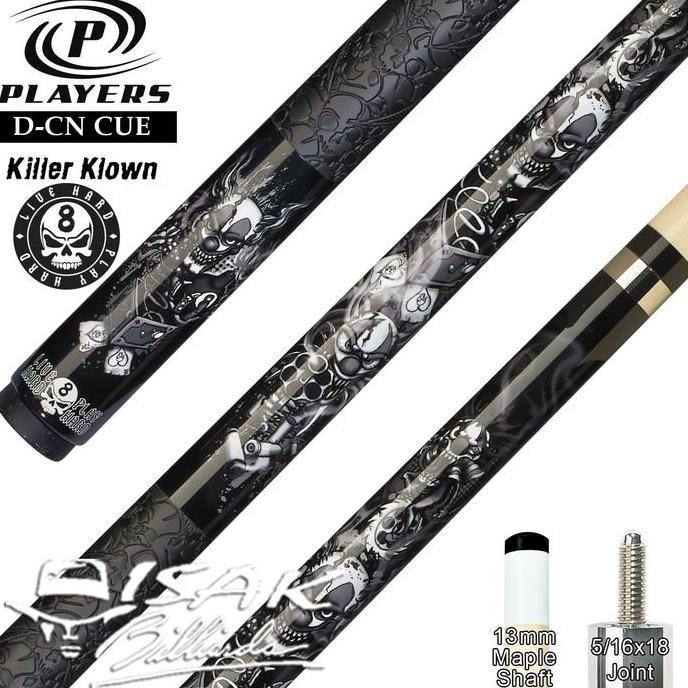 Players D-CN Pool Cue - Killer Klown Billiard Stick Stik Biliar Player