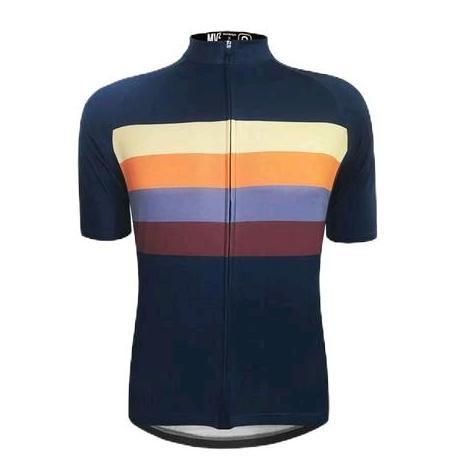 Mv2 Cycling Jersey Vintage Stripes Navy