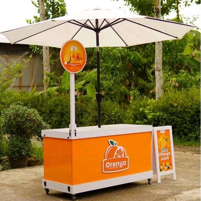 Terlaris Booth Lipat / Gerobak Es Jeruk Viral / Gerobak Knockdown