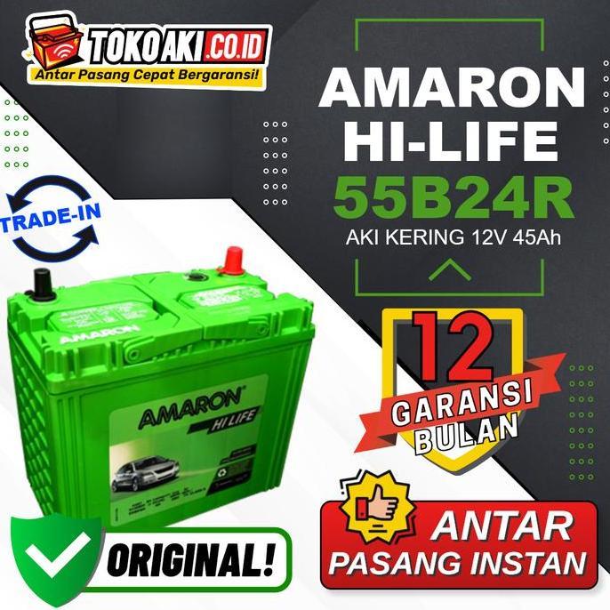 BEBAS ONGKIR - Amaron HiLife MF 55B24R - 45Ah