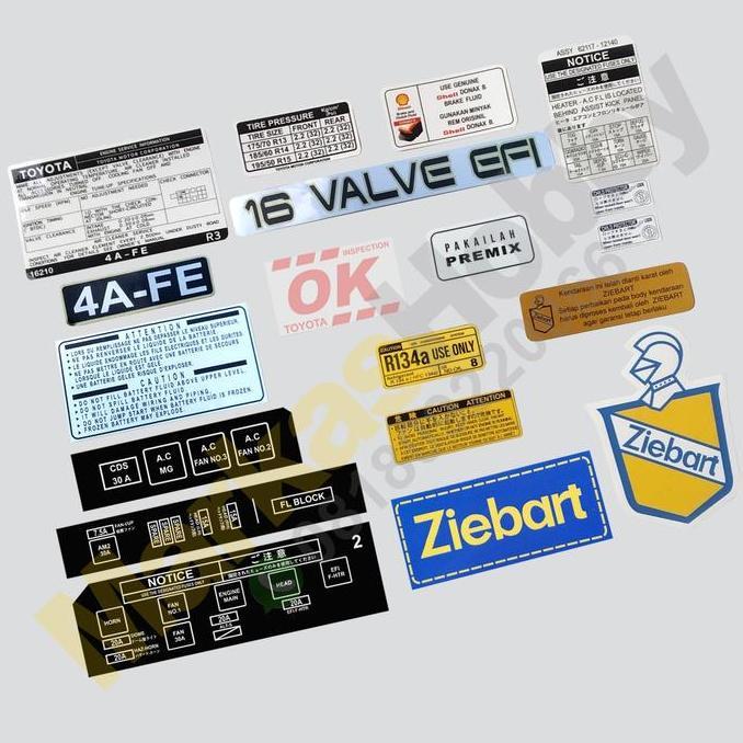 Stiker Toyota Corolla Great Warning Set