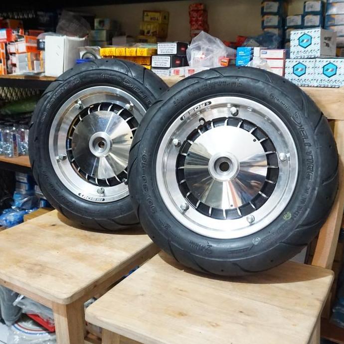 Paket Velg Ban Tromol Tubeless Ring 10 Vespa Px Excel Sprint Super Ps