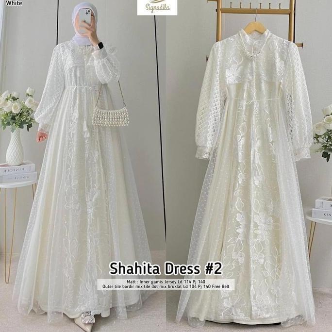 Sale Shahita Syahiza Gamis Tille Bruklat Gamis Bruklat Tile Tebal Super Premium Free Ikat Pinggang P