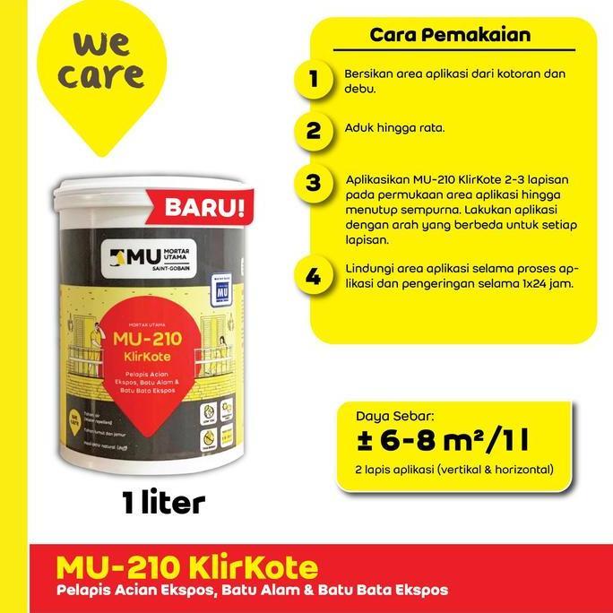 Ironbig- Mortar Utama Weber Mu-210 Klirkote Pelapis Acian Ekspos