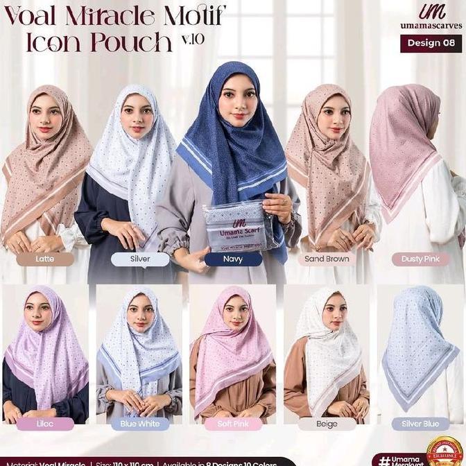 NEW HIJAB 5PCS UMMAMA SCARF LC MOTIF RANDOM EDITION VARIAN TERLARIS  Kerudung Muslim  Segi Empat Nya