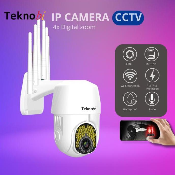 Scurycam- Teknobi Kamera Cctv Ip Camera Wifi Ptz Auto Tracking Mengikuti Gerakan Cloud