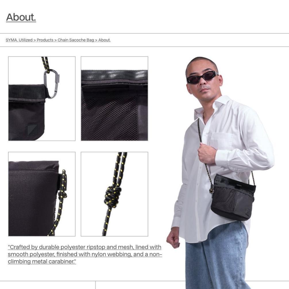 hot deals syma. chain sacoche sling bag black