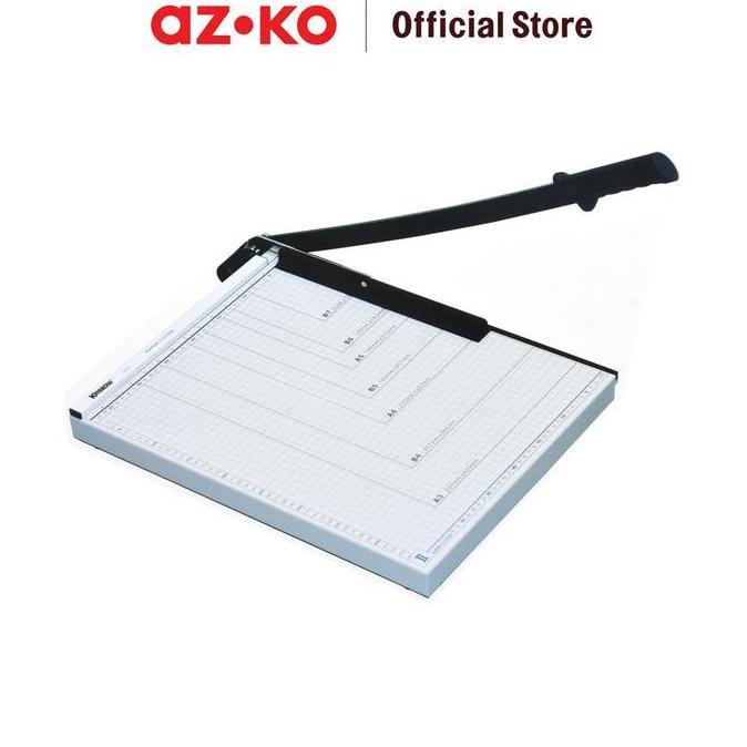 AZKO Krisbow Alat Potong Kertas - Putih Paper Trimmer Pemotong Kertas Peralatan Fotocopy