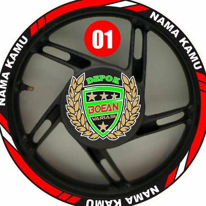 Sticker Lis Velg Motor Custom Nama Lis velg Nmax PCX AEROK VARIO DLL