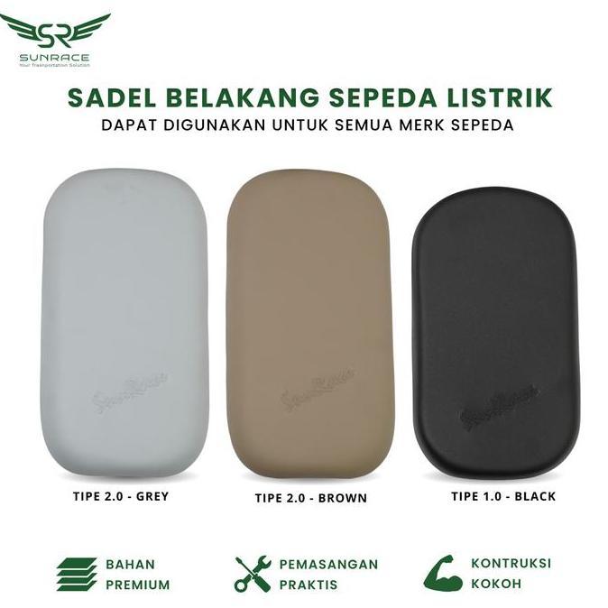 Promo REAR SADEL / JOK BELAKANG SEPEDA LISTRIK  EMPUK SEPEDA LISTRIK UNIVERSAL Diskon