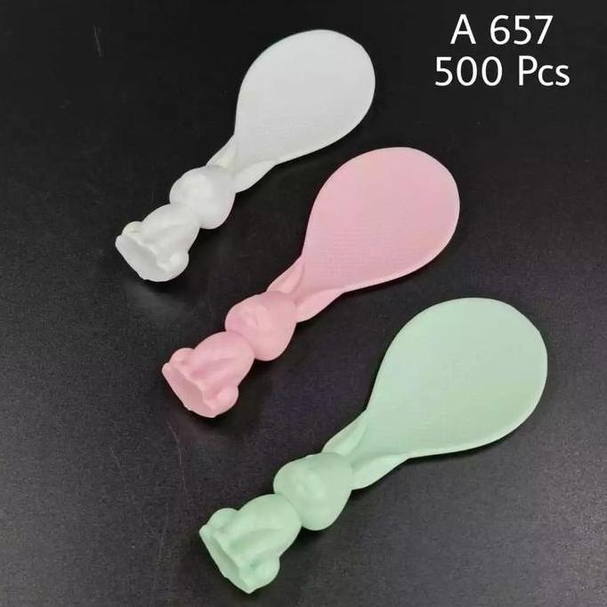 Centong Lubang Saringan Mie Centong Nasi Model Kelinci Bahan Plastik Set Spatula Mini Isi 3pcs Kitch