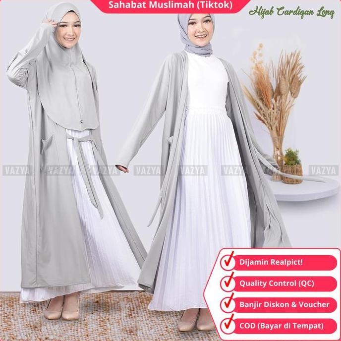 Jilbab Instan Kerudung Instant Hijab Cardan Jumbo 2 in 1 yang Menyatu dengan Kardan Khimar Bahan Jer