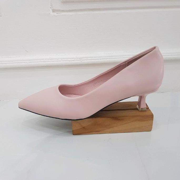 Promo Bulan Ini Crystal (Heels) (1) Valerie Sepatu Heels Polos 4 Cm Import Bahan Dove Size (35-41) W