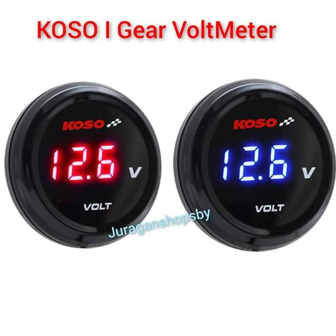 Promo Voltmeter digital Koso i Gear Volt meter aki motor koso original Diskon