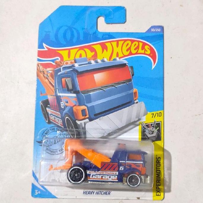 Hotwheels Hot Wheels Heavy Hitcher biru tua 2020 Experimotors Truk Derek Towing